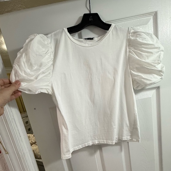 Zara Cream Casual Top - Picture 3 of 7